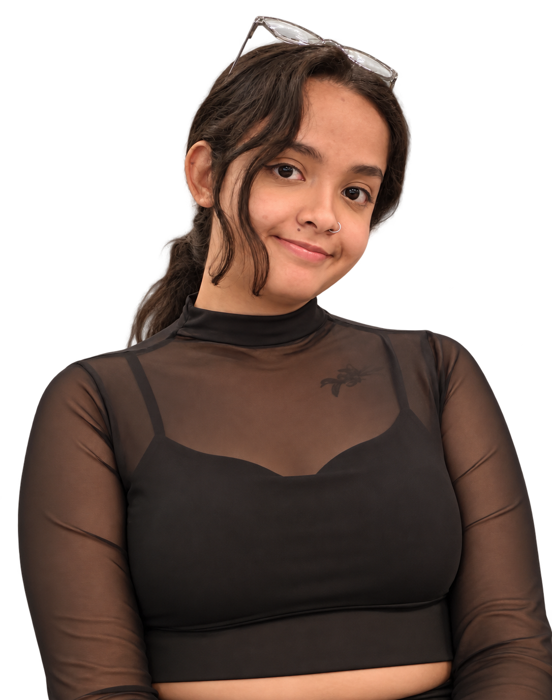 Shruti Shankar Narayanan, looking into the camera.